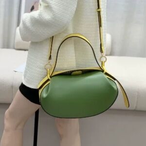 Elegant Green and Yellow Women's Bag